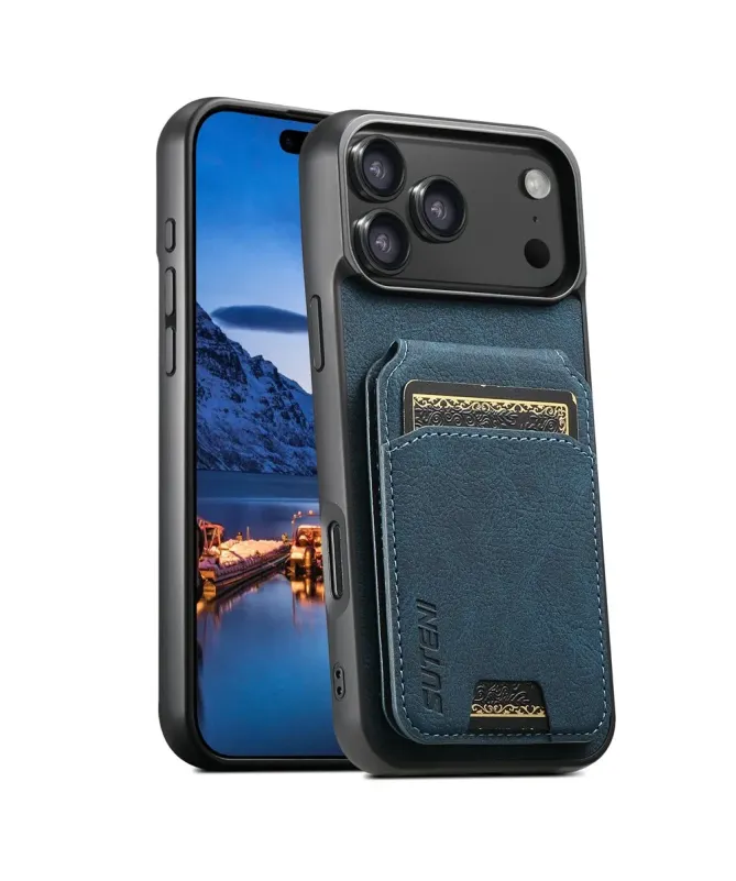 Coque iPhone 17 Pro Max avec Poche pour Cartes et Support