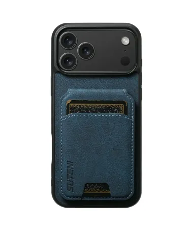 Coque iPhone 17 Pro Max avec Poche pour Cartes et Support Bleu marine - photo 8