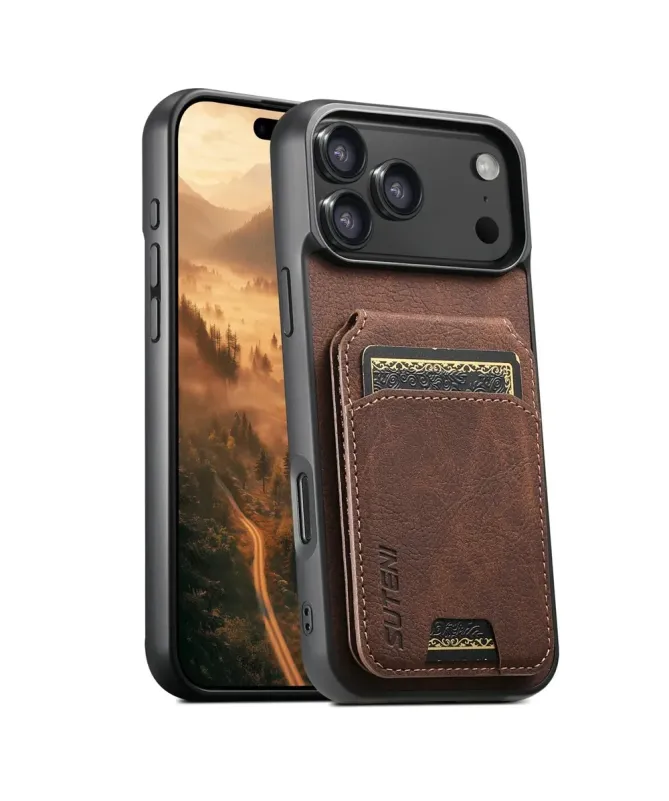 Coque iPhone 17 Pro Max avec Poche pour Cartes et Support