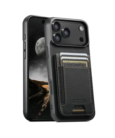 Coque iPhone 17 Pro Max avec Rabat Porte-Carte et Support | H03