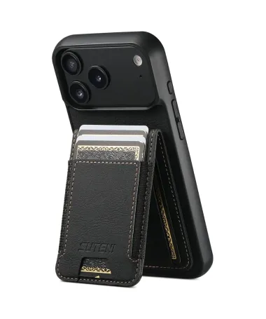 Coque iPhone 17 Pro Max avec Rabat Porte-Carte et Support | H03