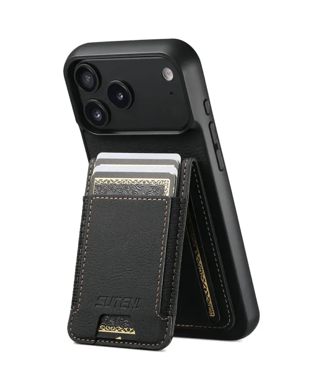 Coque iPhone 17 Pro Max avec Rabat Porte-Carte et Support | H03