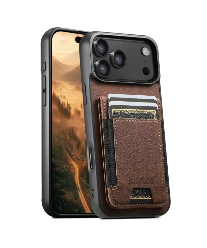 Coque iPhone 17 Pro Max avec Rabat Porte-Carte et Support | H03