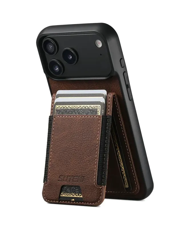 Coque iPhone 17 Pro Max avec Rabat Porte-Carte et Support | H03