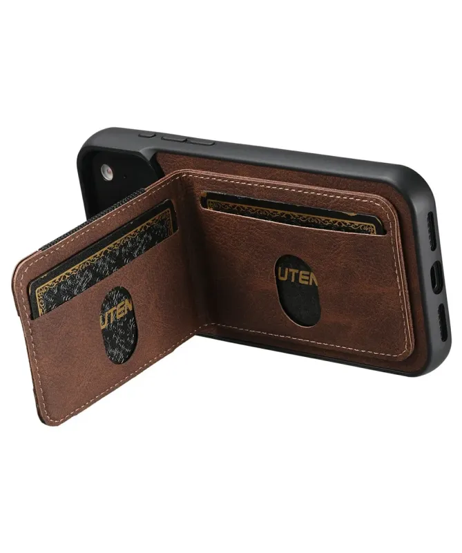 Coque iPhone 17 Pro Max avec Rabat Porte-Carte et Support | H03