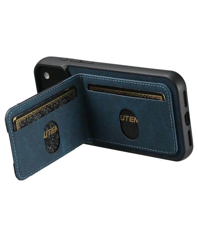 Coque iPhone 17 Pro Max avec Rabat Porte-Carte et Support | H03