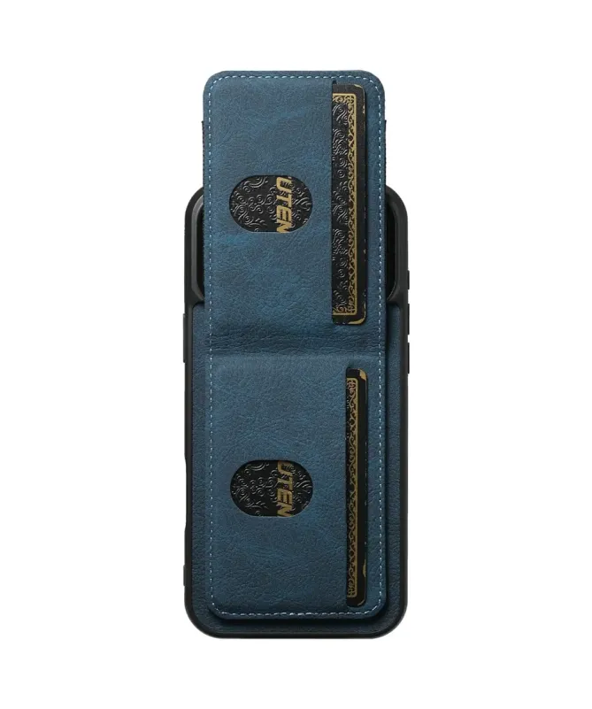 Coque iPhone 17 Pro Max avec Rabat Porte-Carte et Support | H03