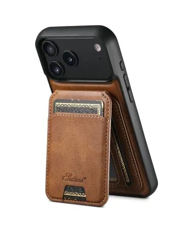 Coque iPhone 17 Pro Max avec Porte-Carte et Support Marron - photo 10