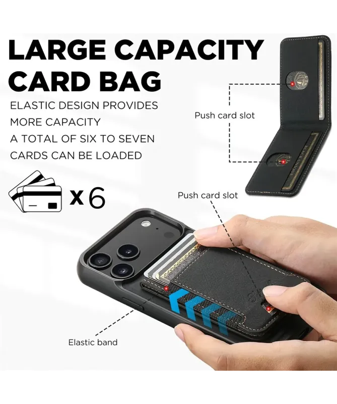 Coque iPhone 17 Pro Max Portefeuille Amovible MagSafe