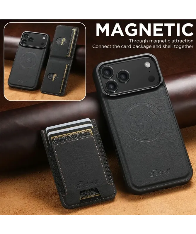 Coque iPhone 17 Pro Max Portefeuille Amovible MagSafe