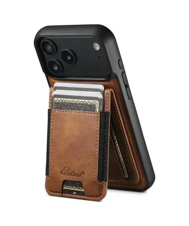Coque iPhone 17 Pro Max avec Porte-Carte et Support Marron - photo 9