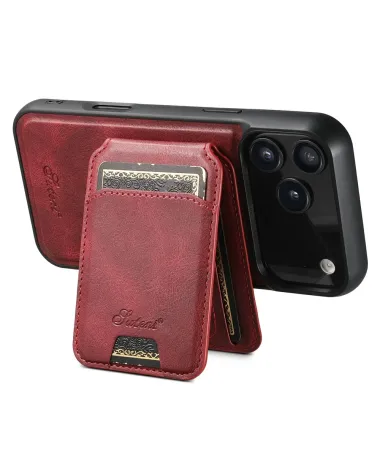 Coque iPhone 17 Pro Max avec Porte-Carte et Support Rouge foncé - photo 34