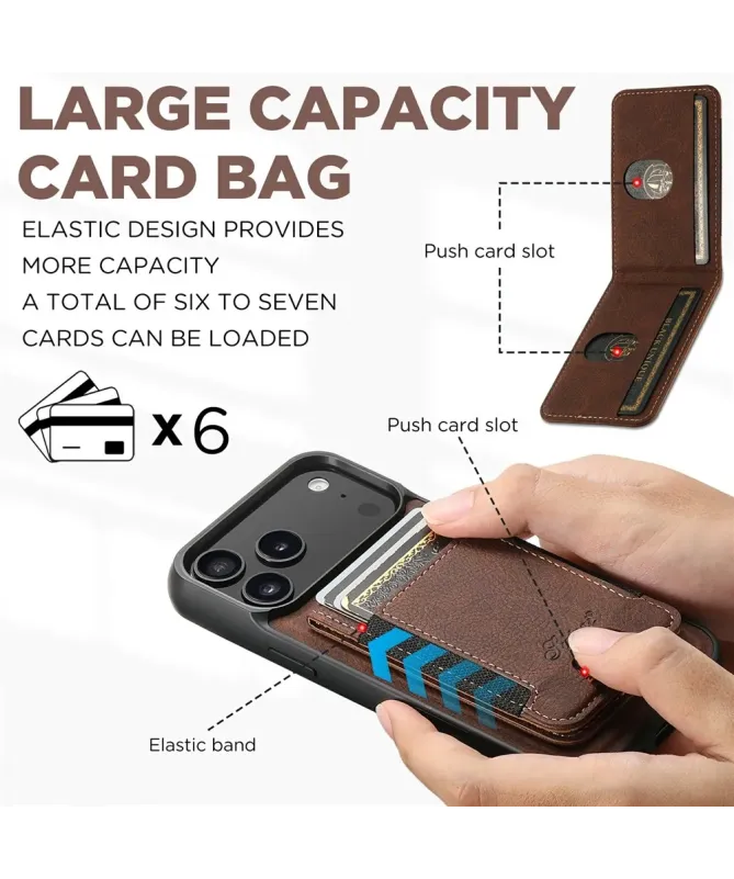 Coque iPhone 17 Pro Max Portefeuille Amovible MagSafe