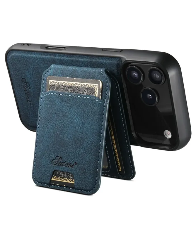 Coque iPhone 17 Pro Max Effet Cuir avec Portefeuille Amovible