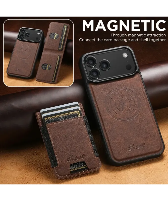 Coque iPhone 17 Pro Max Portefeuille Amovible MagSafe