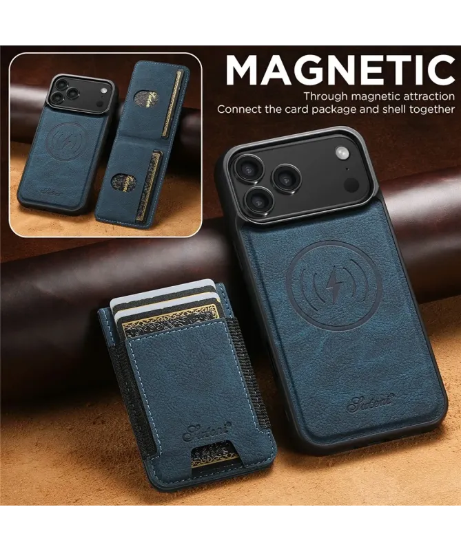 Coque iPhone 17 Pro Max Portefeuille Amovible MagSafe