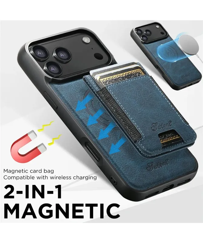 Coque iPhone 17 Pro Max Portefeuille Amovible MagSafe