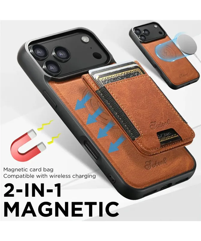 Coque iPhone 17 Pro Max Portefeuille Amovible MagSafe