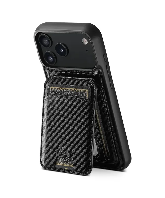 Coque iPhone 17 Pro Max Carbone avec Porte-cartes Magnétique