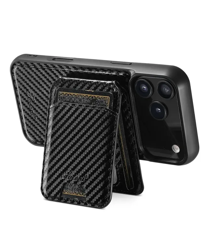 Coque iPhone 17 Pro Max Carbone avec Porte-cartes Magnétique
