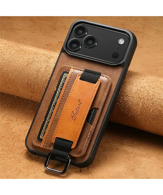 Coque iPhone 17 Pro Max avec Prise en Main et Porte-Carte