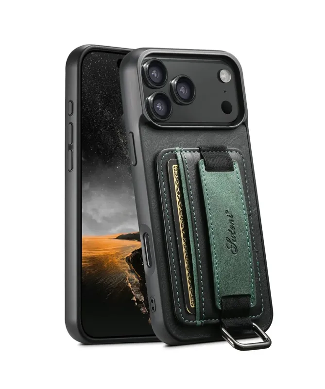 Coque iPhone 17 Pro Max avec Prise en Main et Porte-Carte