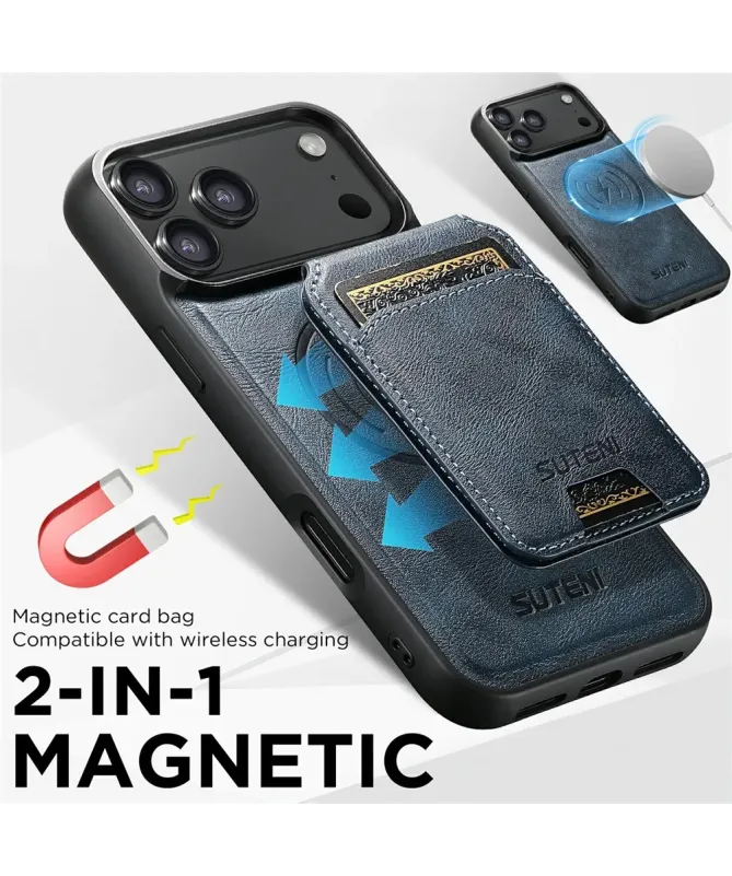 Coque iPhone 17 Pro Max avec Portefeuille Magnétique Amovible | M5