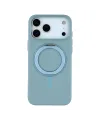 Coque iPhone 17 Pro Max Rigide avec Anneau Rotatif - Bleu clair
