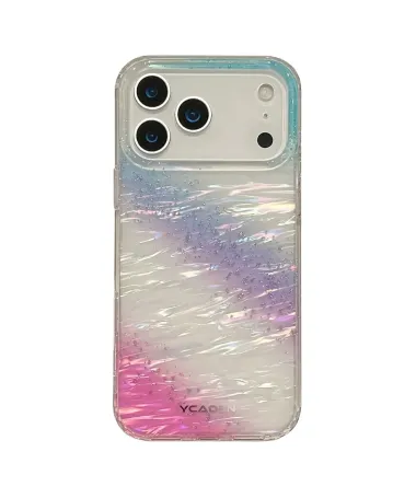 Coque iPhone 17 Pro Max Effet Nacre Pailletée