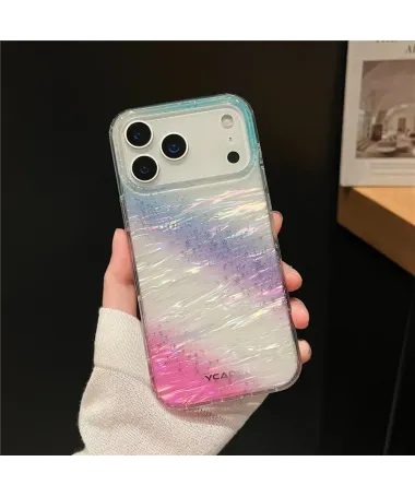 Coque iPhone 17 Pro Max Effet Nacre Pailletée