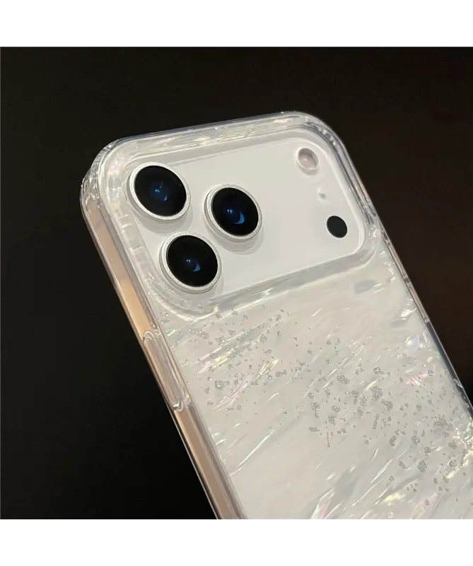 Coque iPhone 17 Pro Max Effet Nacre Pailletée