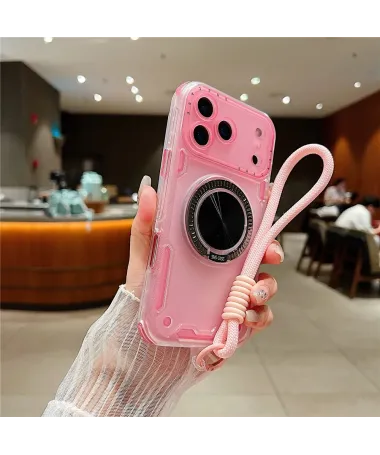 Coque iPhone 17 Pro Max avec Anneau Support et Dragonne