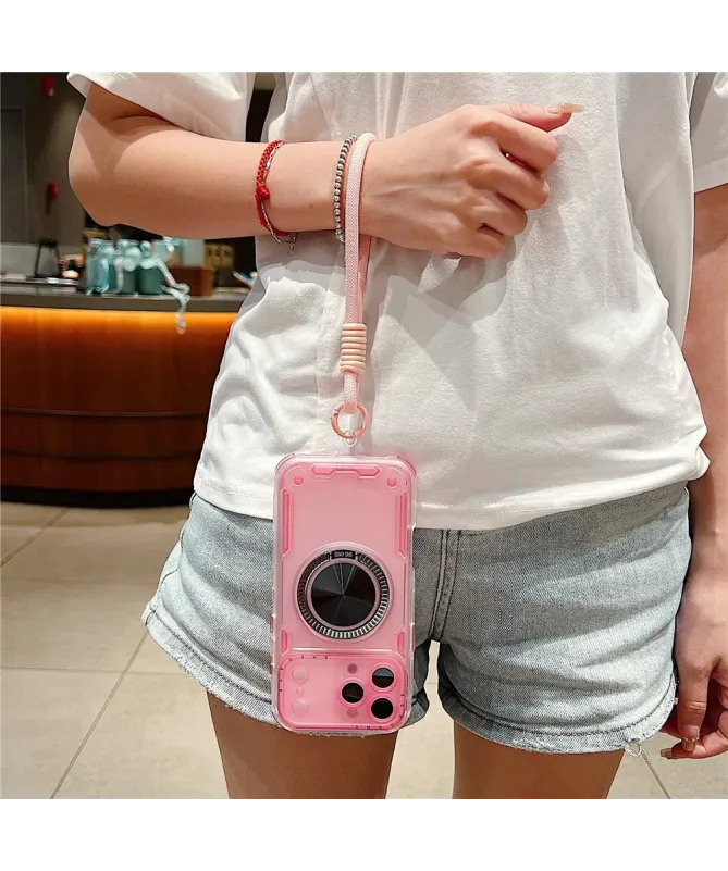 Coque iPhone 17 Pro Max avec Anneau Support et Dragonne