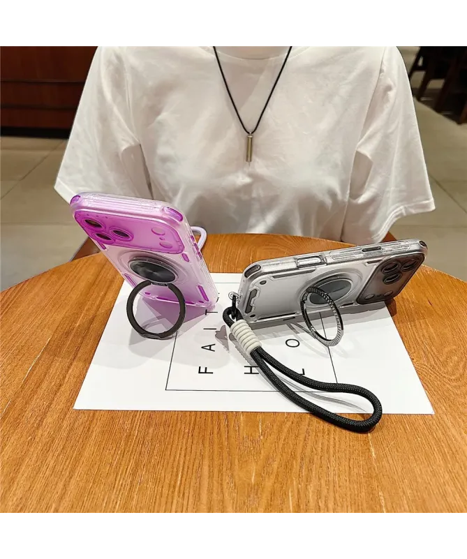 Coque iPhone 17 Pro Max avec Anneau Support et Dragonne