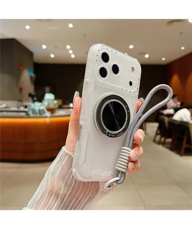 Coque iPhone 17 Pro Max avec Anneau Support et Dragonne