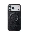 Coque iPhone 17 Pro Max à Texture Litchi Craquelée