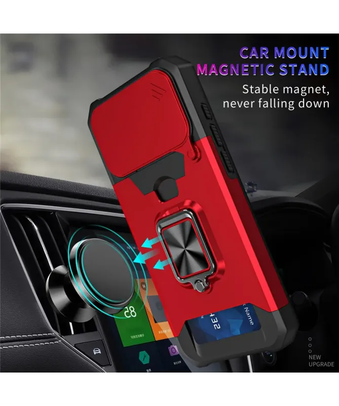 Coque iPhone 17 Pro Max antichoc avec support et cache caméra