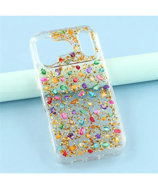 Coque iPhone 17 Pro Max avec Pierres Naturelles Incrustées