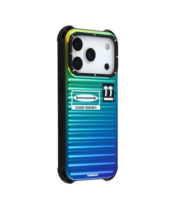 Coque iPhone 17 Pro Max Design Valise Iridescente