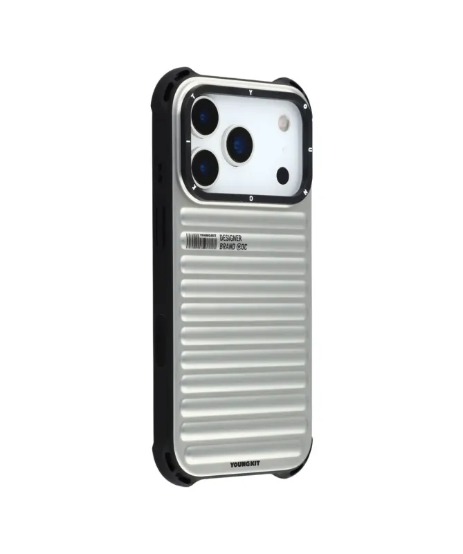 Coque iPhone 17 Pro Max Design Valise Aluminium MagSafe