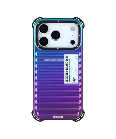 Coque iPhone 17 Pro Max Design Valise Iridescente Violet - photo 24
