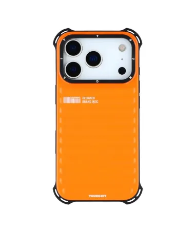 Coque iPhone 17 Pro Max Design Valise Aluminium MagSafe Orange - photo 8