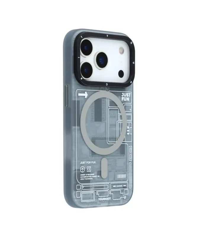 Coque iPhone 17 Pro Max au Design Schématique MagSafe