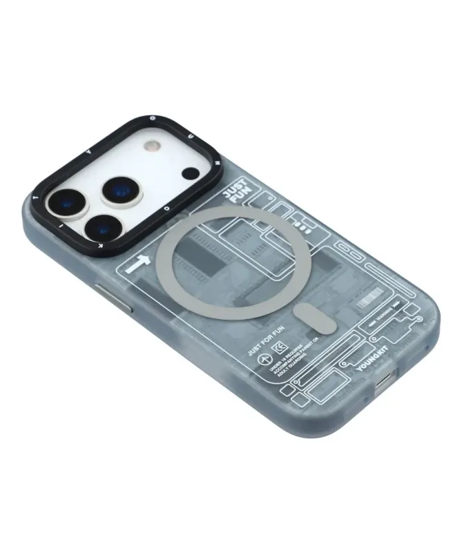 Coque iPhone 17 Pro Max au Design Schématique MagSafe