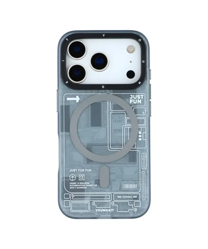 Coque iPhone 17 Pro Max au Design Schématique MagSafe