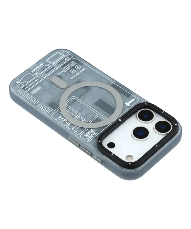 Coque iPhone 17 Pro Max au Design Schématique MagSafe