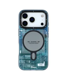 Coque iPhone 17 Pro Max à Motif Circuit Imprimé MagSafe