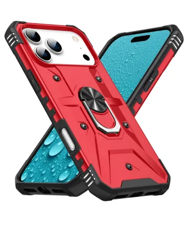 Coque iPhone 17 Pro Max avec anneau rotatif | Defender Rouge - photo 14
