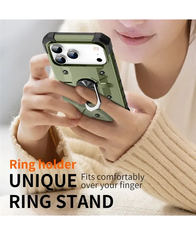 Coque iPhone 17 Pro Max avec anneau rotatif | Defender
