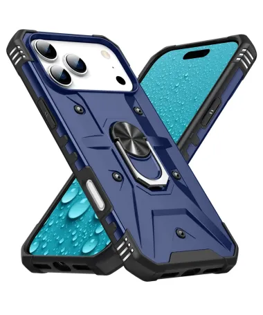 Coque iPhone 17 Pro Max avec anneau rotatif | Defender Bleu marine - photo 32